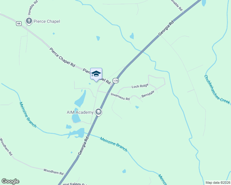 map of restaurants, bars, coffee shops, grocery stores, and more near 16 Loch Ridge in Wetumpka