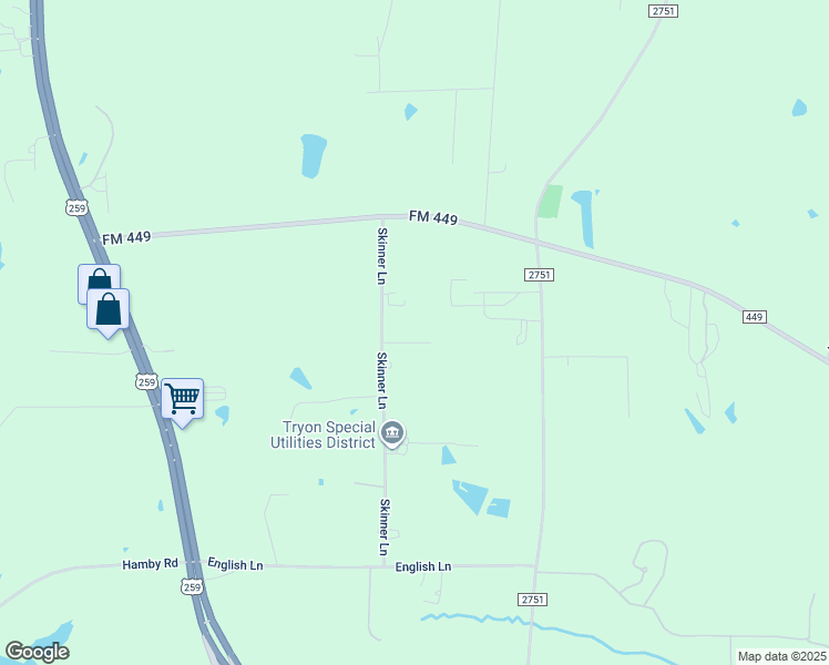 map of restaurants, bars, coffee shops, grocery stores, and more near 542 Skinner Lane in Longview