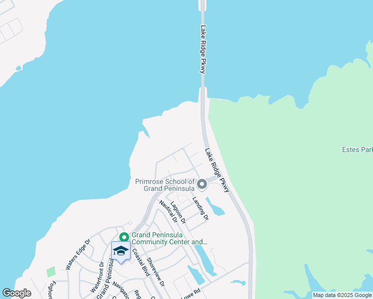 map of restaurants, bars, coffee shops, grocery stores, and more near 2419 Lakewood Drive in Grand Prairie