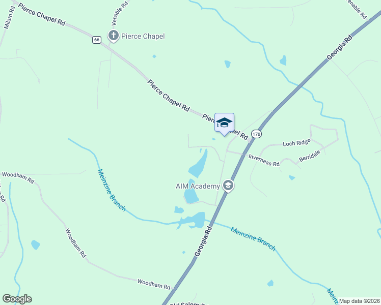 map of restaurants, bars, coffee shops, grocery stores, and more near 7461 Georgia Road in Wetumpka