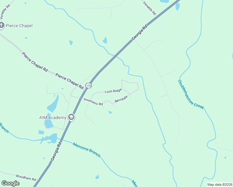 map of restaurants, bars, coffee shops, grocery stores, and more near 241 Inverness Road in Wetumpka