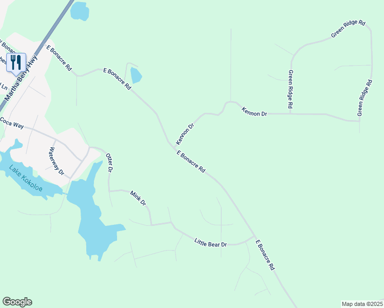 map of restaurants, bars, coffee shops, grocery stores, and more near 967 East Bonacre Road in Cataula