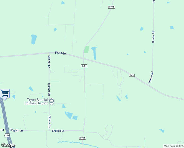 map of restaurants, bars, coffee shops, grocery stores, and more near 2098 Farm to Market 2751 in Longview
