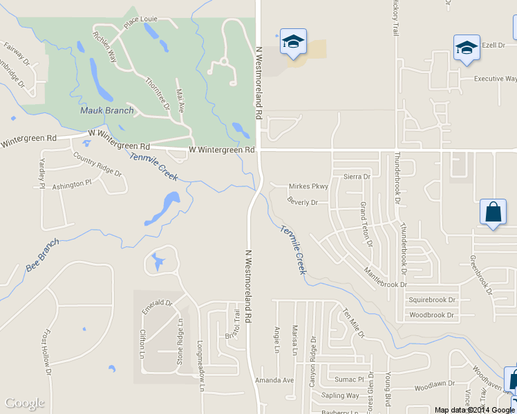 map of restaurants, bars, coffee shops, grocery stores, and more near 1400 North Westmoreland Road in DeSoto