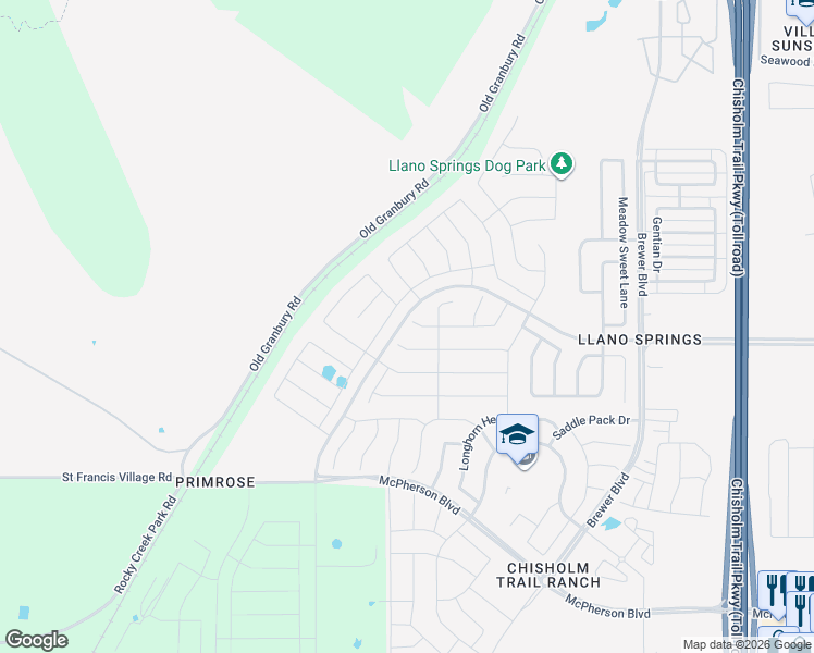 map of restaurants, bars, coffee shops, grocery stores, and more near 6521 Glenwick Drive in Fort Worth