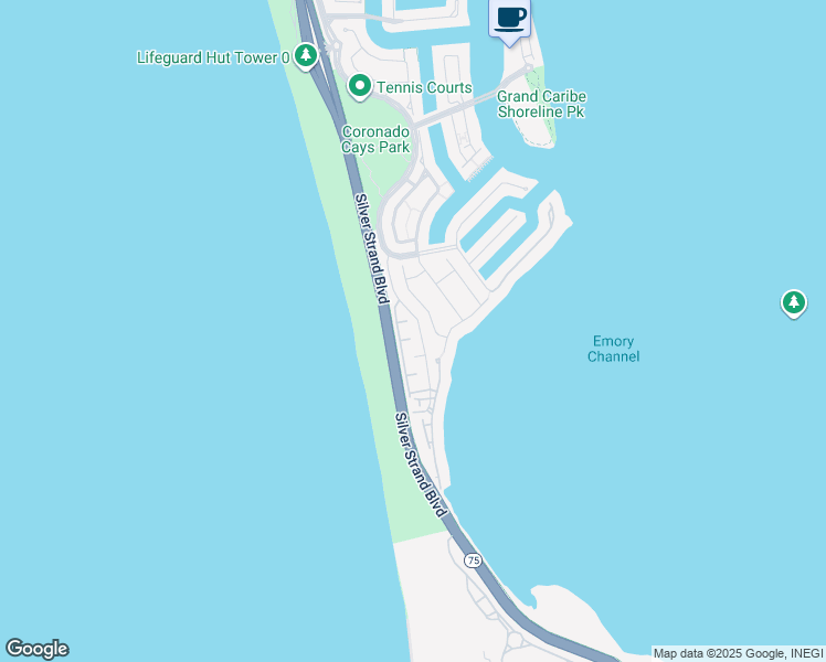 map of restaurants, bars, coffee shops, grocery stores, and more near 24 Mardi Gras Road in Coronado