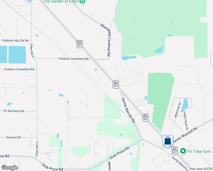 map of restaurants, bars, coffee shops, grocery stores, and more near 7940 Mansfield Hwy in Kennedale