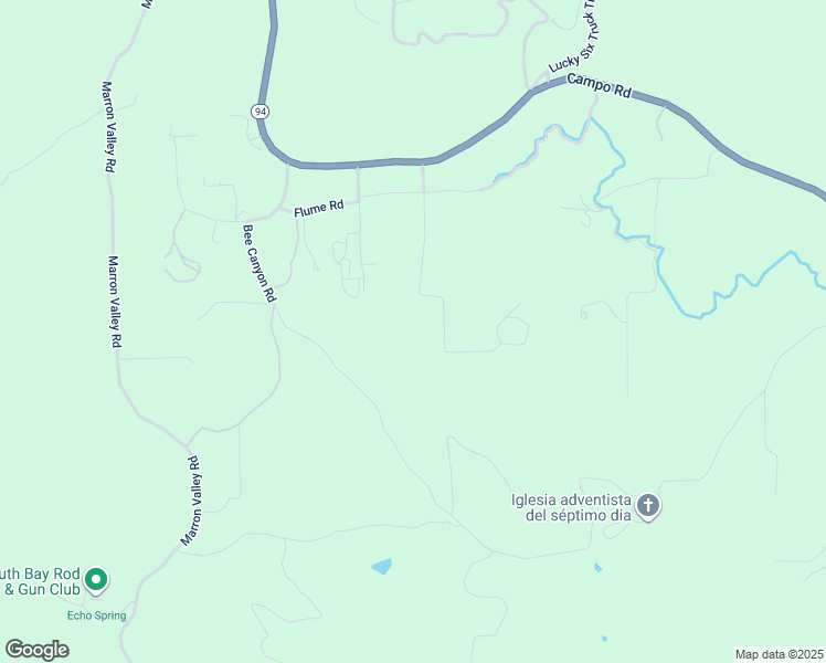 map of restaurants, bars, coffee shops, grocery stores, and more near 18174 Bee Canyon Road in Dulzura