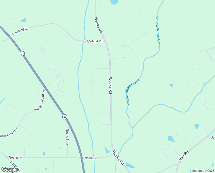 map of restaurants, bars, coffee shops, grocery stores, and more near 2065 Weoka Road in Wetumpka