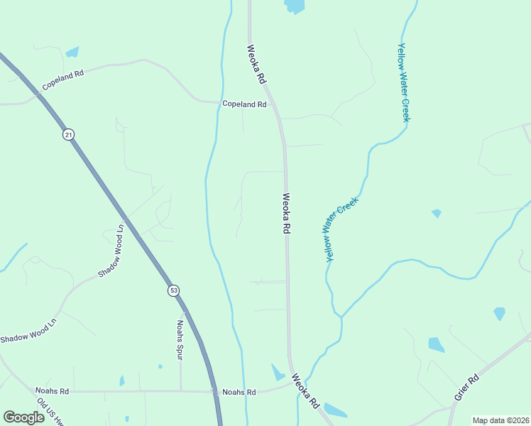 map of restaurants, bars, coffee shops, grocery stores, and more near 2065 Weoka Road in Wetumpka