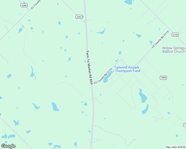 map of restaurants, bars, coffee shops, grocery stores, and more near 1156 VZ County Road 3119 in Wills Point