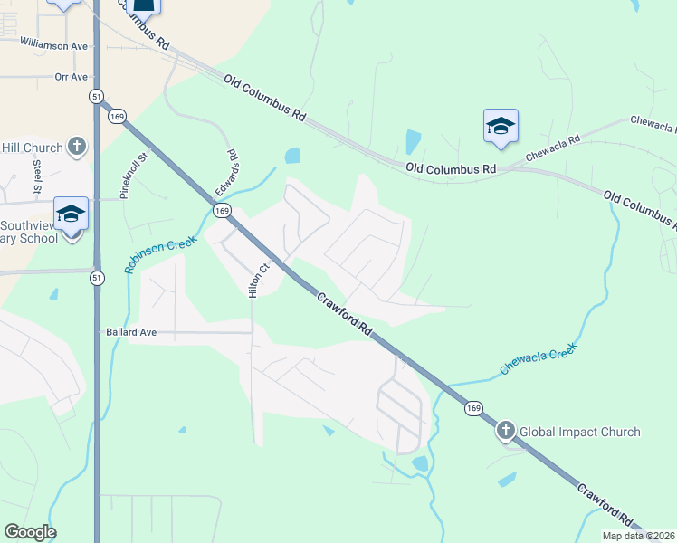map of restaurants, bars, coffee shops, grocery stores, and more near in Opelika
