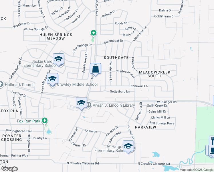 map of restaurants, bars, coffee shops, grocery stores, and more near 3315 Stonewall Ln in Fort Worth