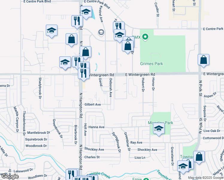 map of restaurants, bars, coffee shops, grocery stores, and more near 1430 Deborah Avenue in DeSoto