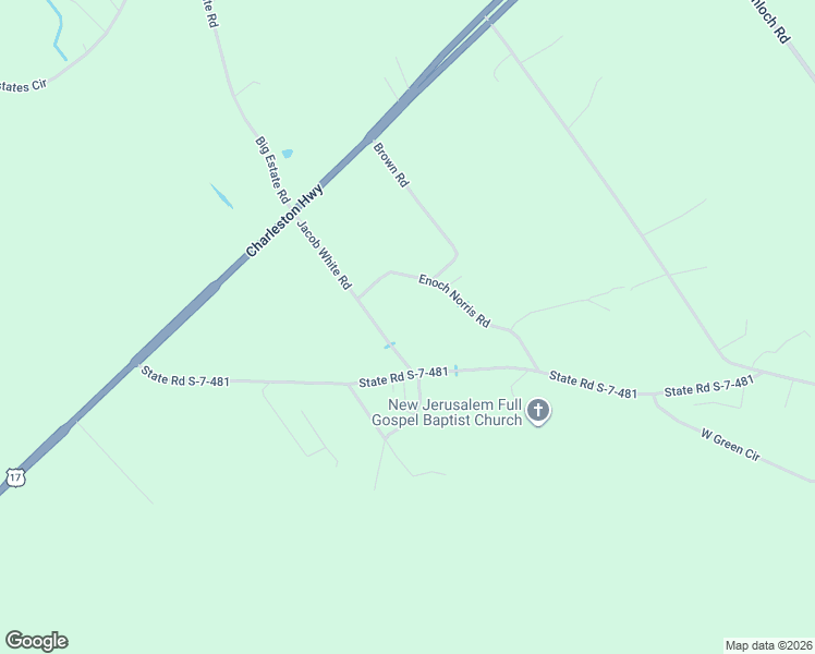 map of restaurants, bars, coffee shops, grocery stores, and more near 69 Jacob White Road in Yemassee