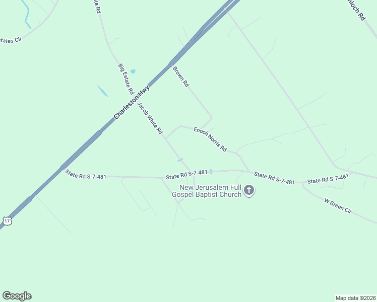 map of restaurants, bars, coffee shops, grocery stores, and more near 69 Jacob White Road in Yemassee