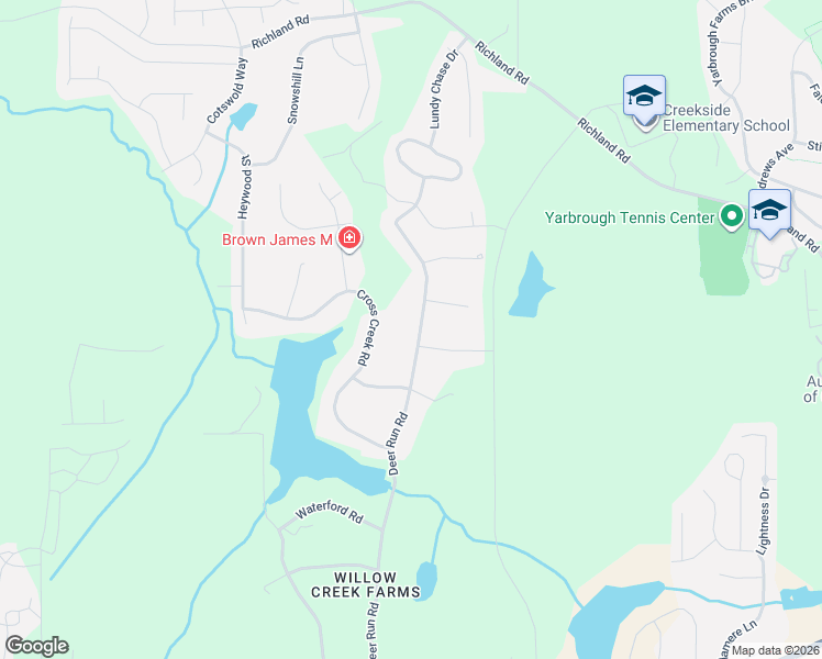 map of restaurants, bars, coffee shops, grocery stores, and more near 589 Deer Run Road in Auburn