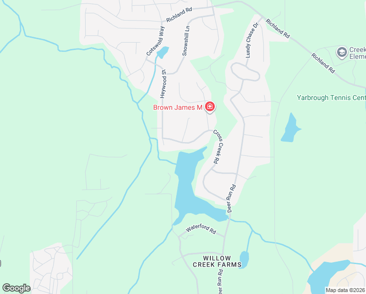 map of restaurants, bars, coffee shops, grocery stores, and more near 566 Cross Creek Road in Auburn