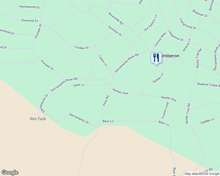 map of restaurants, bars, coffee shops, grocery stores, and more near 32 Pine Road in Timberon