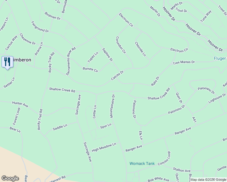 map of restaurants, bars, coffee shops, grocery stores, and more near 107 Shallow Creek Road in Timberon