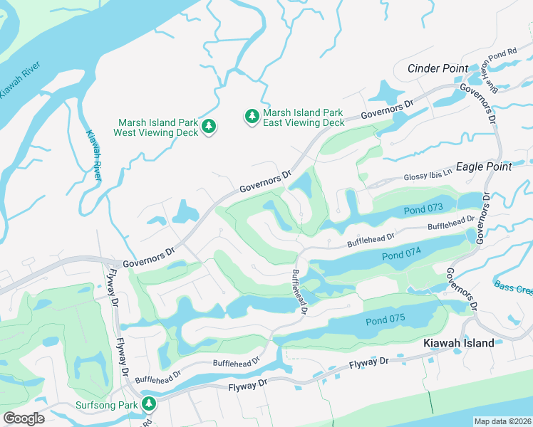 map of restaurants, bars, coffee shops, grocery stores, and more near 574 Whimbrel Road in Johns Island