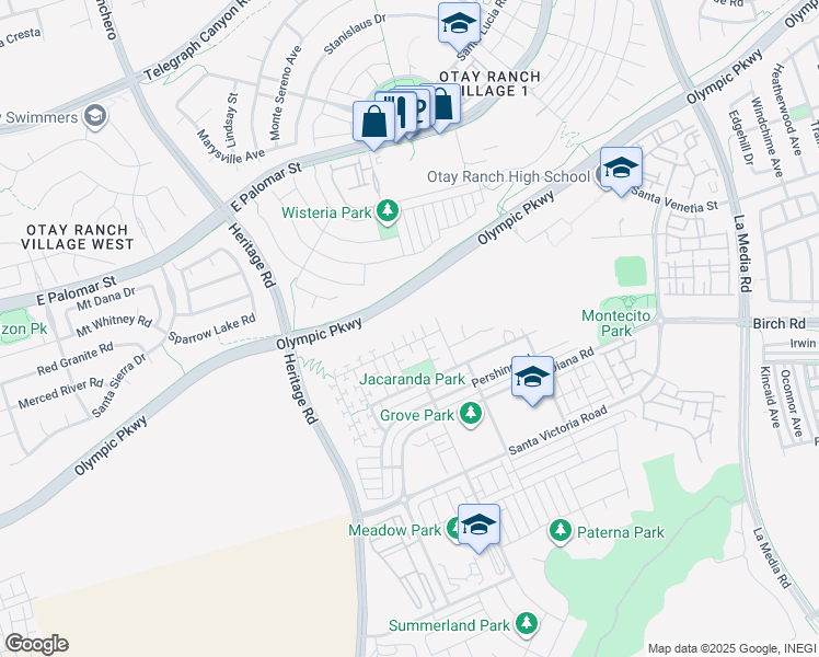 map of restaurants, bars, coffee shops, grocery stores, and more near in Chula Vista
