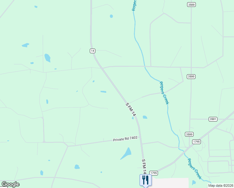 map of restaurants, bars, coffee shops, grocery stores, and more near 6400 Farm to Market 14 in Hawkins