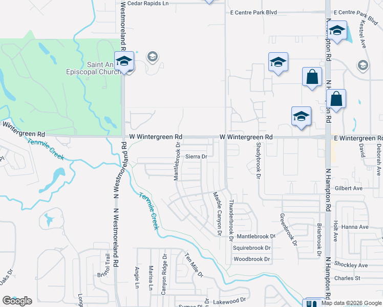 map of restaurants, bars, coffee shops, grocery stores, and more near 527 Sierra Drive in DeSoto