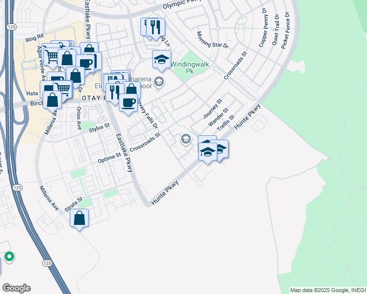 map of restaurants, bars, coffee shops, grocery stores, and more near in Chula Vista