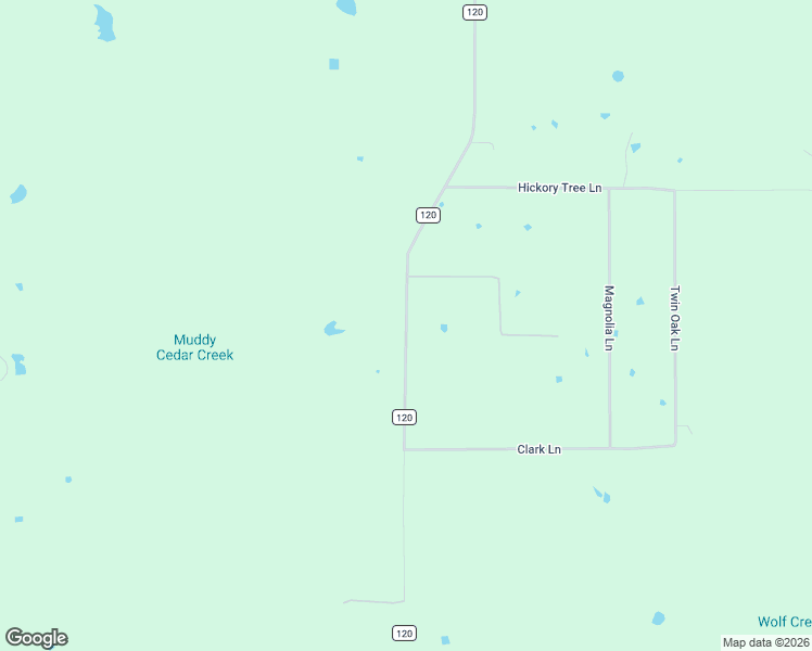 map of restaurants, bars, coffee shops, grocery stores, and more near 3954 County Road 120 in Wills Point