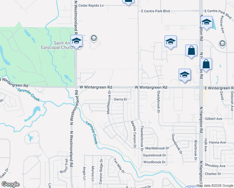 map of restaurants, bars, coffee shops, grocery stores, and more near 527 Sierra Drive in DeSoto