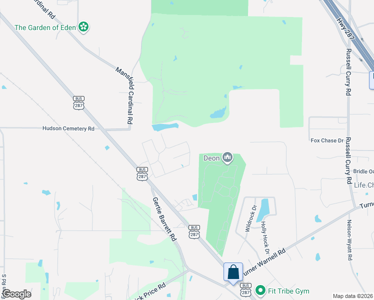 map of restaurants, bars, coffee shops, grocery stores, and more near 4409 Tall Meadow Court in Arlington
