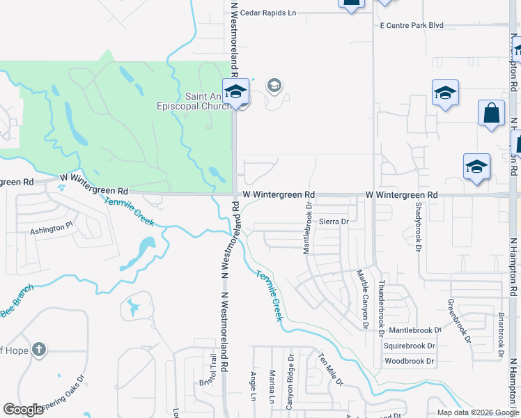 map of restaurants, bars, coffee shops, grocery stores, and more near 699 West Wintergreen Road in DeSoto
