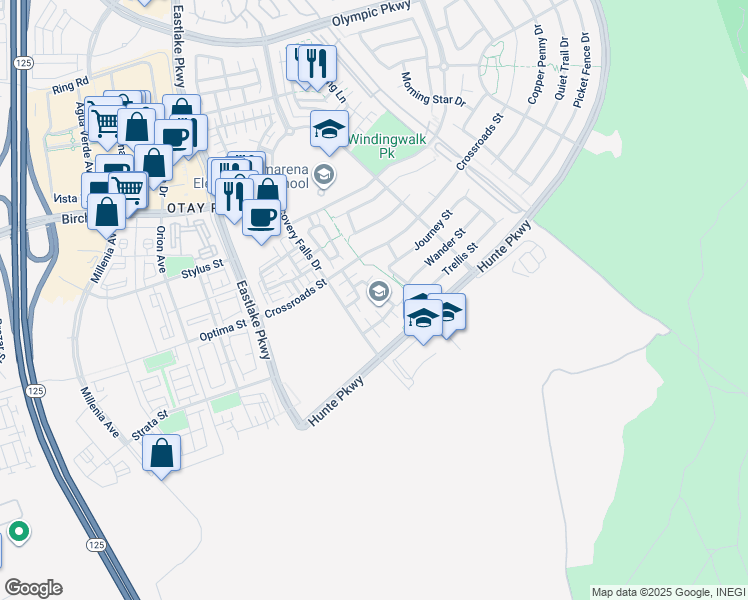 map of restaurants, bars, coffee shops, grocery stores, and more near in Chula Vista