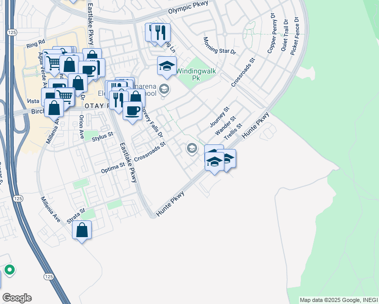 map of restaurants, bars, coffee shops, grocery stores, and more near in Chula Vista
