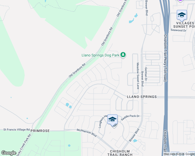 map of restaurants, bars, coffee shops, grocery stores, and more near 8500 Pinewood Drive in Fort Worth