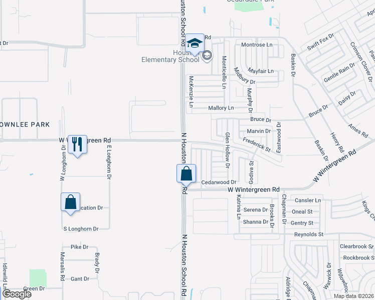 map of restaurants, bars, coffee shops, grocery stores, and more near 2127 Stonewood Drive in Lancaster