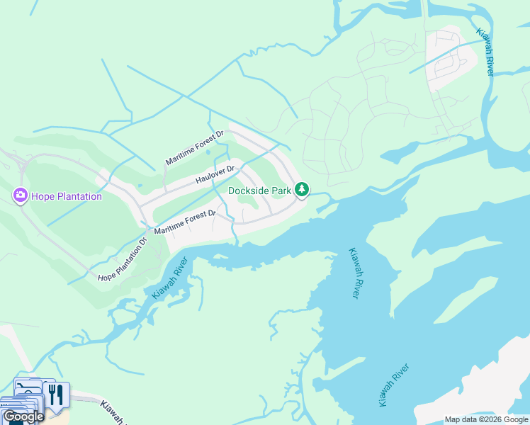 map of restaurants, bars, coffee shops, grocery stores, and more near 4293 Haulover Drive in Johns Island