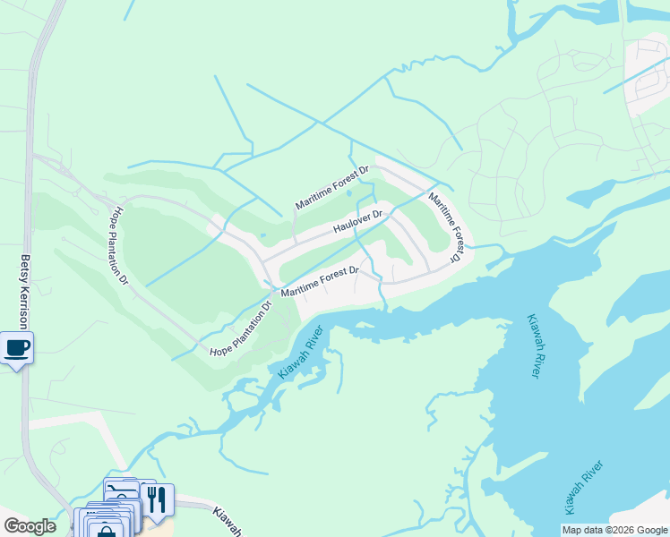 map of restaurants, bars, coffee shops, grocery stores, and more near 3055 Maritime Forest Drive in Johns Island