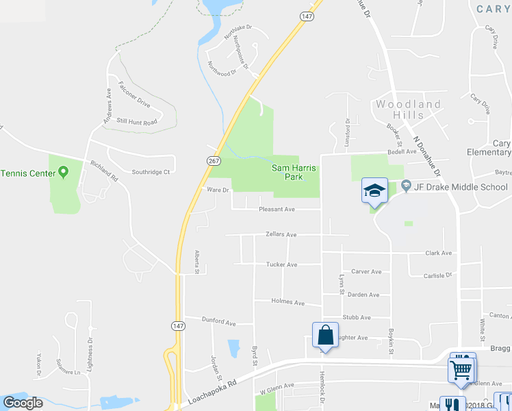 map of restaurants, bars, coffee shops, grocery stores, and more near 769 Lindsey Court in Auburn