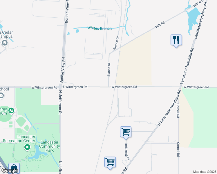 map of restaurants, bars, coffee shops, grocery stores, and more near 870 East Wintergreen Road in Lancaster