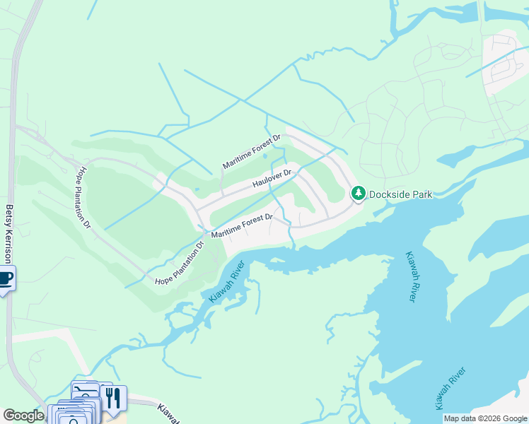 map of restaurants, bars, coffee shops, grocery stores, and more near 3055 Maritime Forest Drive in Johns Island