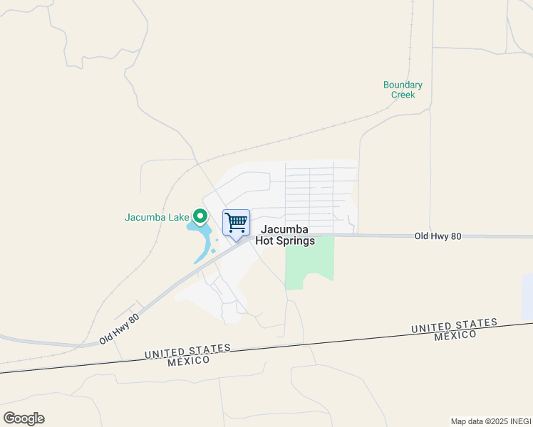 map of restaurants, bars, coffee shops, grocery stores, and more near Calexico Avenue in Jacumba Hot Springs