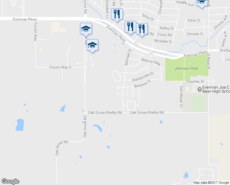 map of restaurants, bars, coffee shops, grocery stores, and more near 1751 Farleigh Court in Fort Worth