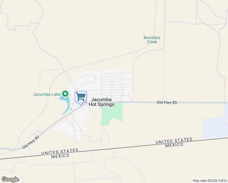 map of restaurants, bars, coffee shops, grocery stores, and more near 44659 Calexico Avenue in Jacumba Hot Springs