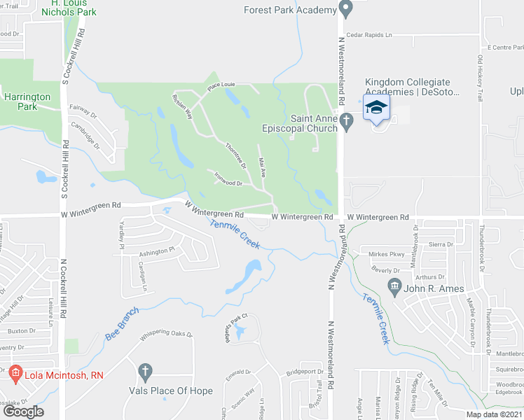 map of restaurants, bars, coffee shops, grocery stores, and more near 908 Saint Andrews Place in DeSoto