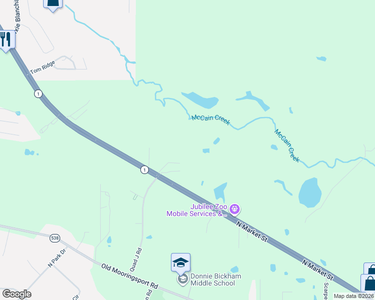 map of restaurants, bars, coffee shops, grocery stores, and more near 6530 Route 1 in Shreveport