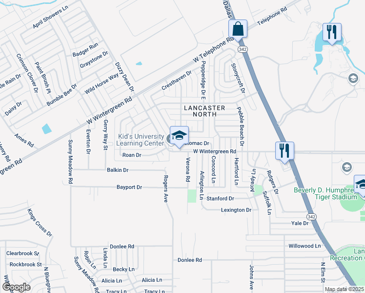 map of restaurants, bars, coffee shops, grocery stores, and more near 940 Potomac Drive in Lancaster