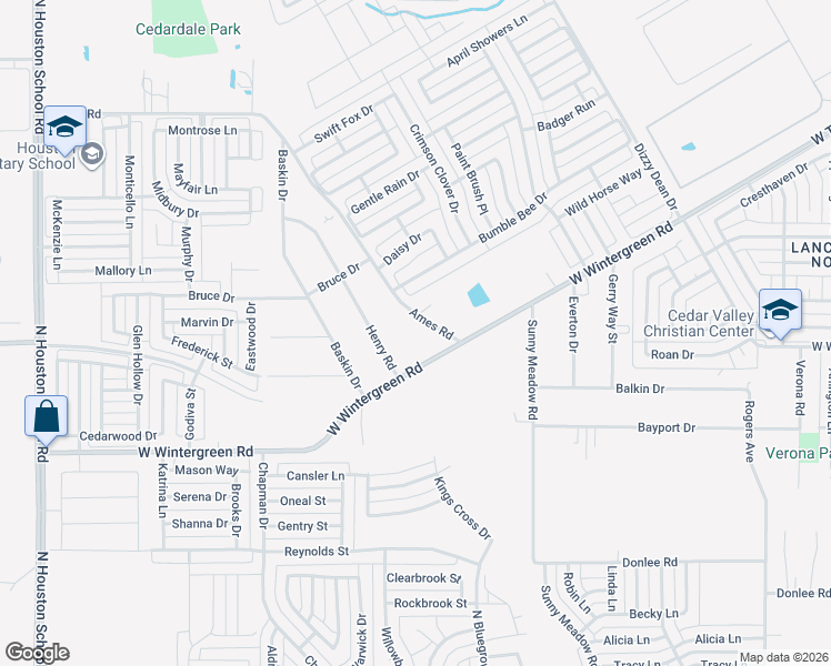 map of restaurants, bars, coffee shops, grocery stores, and more near 2701 Ames Road in Lancaster