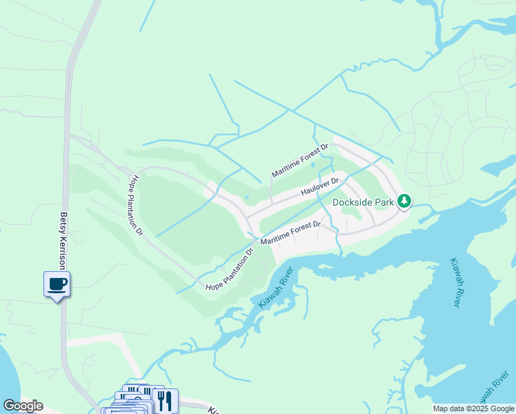 map of restaurants, bars, coffee shops, grocery stores, and more near 4181 Haulover Drive in Johns Island